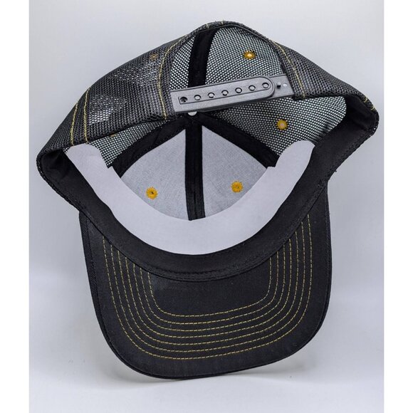 Nasty Beast Hard Tea Adjustable Mesh Back Hat Cap Snapback Black Thick Stitch - Picture 4 of 5